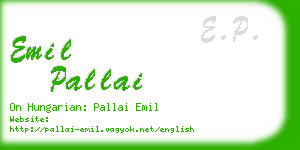 emil pallai business card